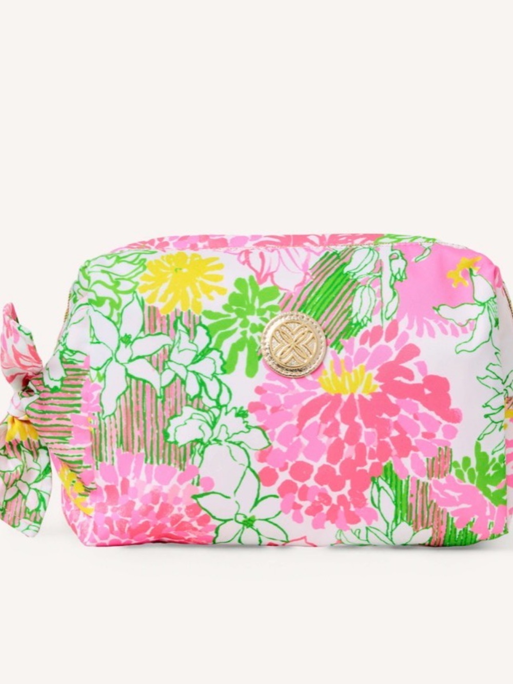 🌸🎉SALE🎉NWT Lilly Pulitzer cosmetic pouch in new pattern “Resort White Mum Patch”